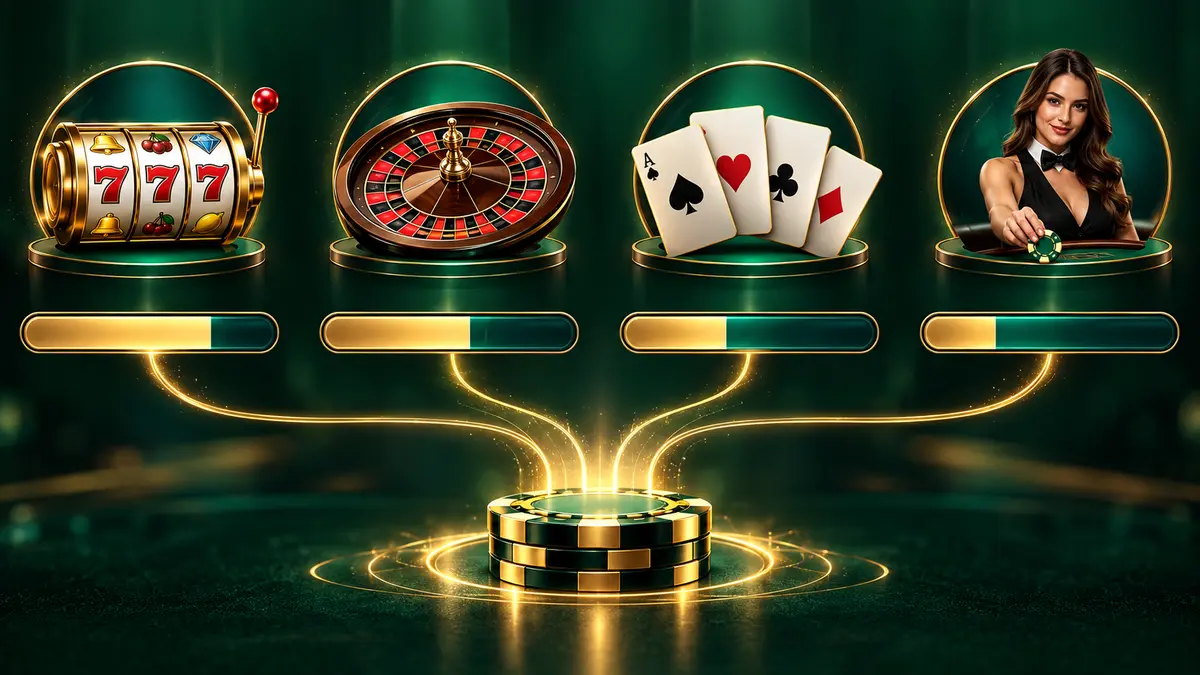 Slots and casino games contributing different amounts to bonus progress