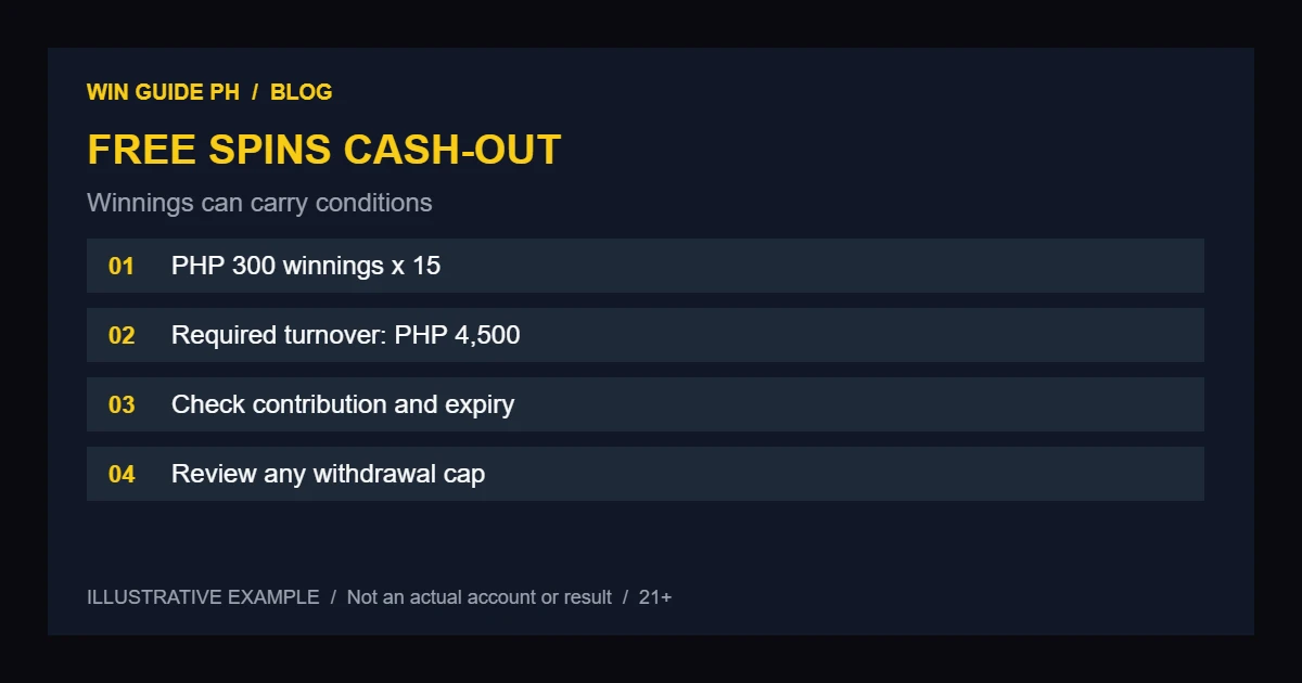 Free spins withdrawal rules with wagering and cashout examples