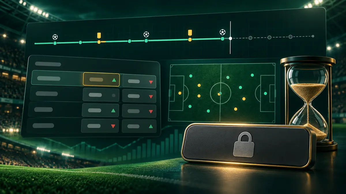 Sports bet cash-out control unavailable beside a match timeline