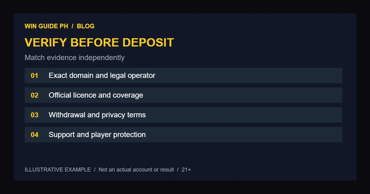 Checklist for verifying an online casino in the Philippines