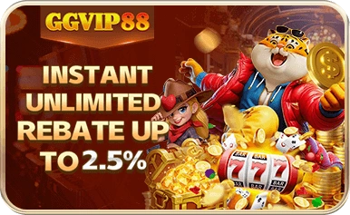 Supplied GGVIP88 promotion advertising instant unlimited rebate up to 2.5%