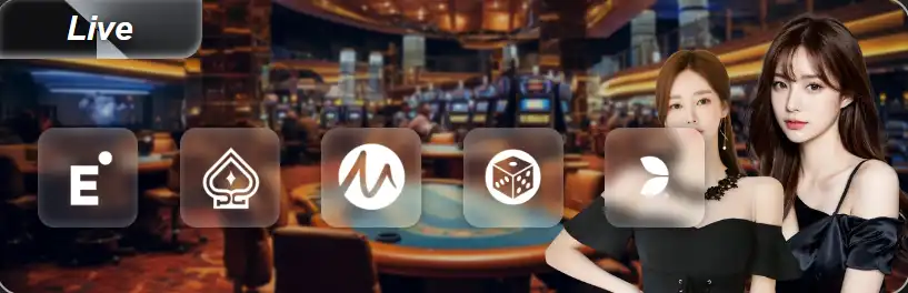 Pera57 live casino section with multiple provider options